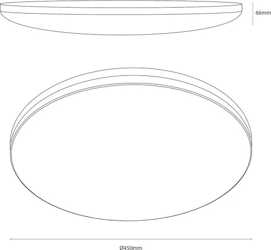 LED stropné svietidlo HUGO LED/21/32/42W/230V 3000/4000/6500K, priemer 45 cm, IP54, čierne