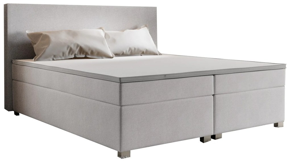 Manželská posteľ Boxspring 160 cm Simon (béžová) (s matracom, bez úložného priestoru). Vlastná spoľahlivá doprava až k Vám domov. 1047332