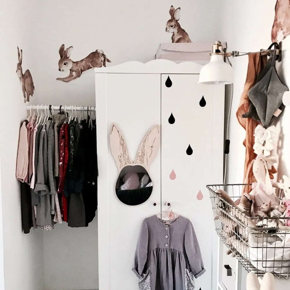 Samolepka do detskej izby sada rozprávkových králikov