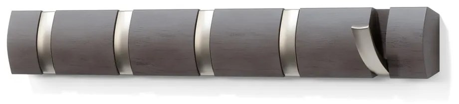 Sivý nástenný vešiak z topoľového dreva Flip - Umbra