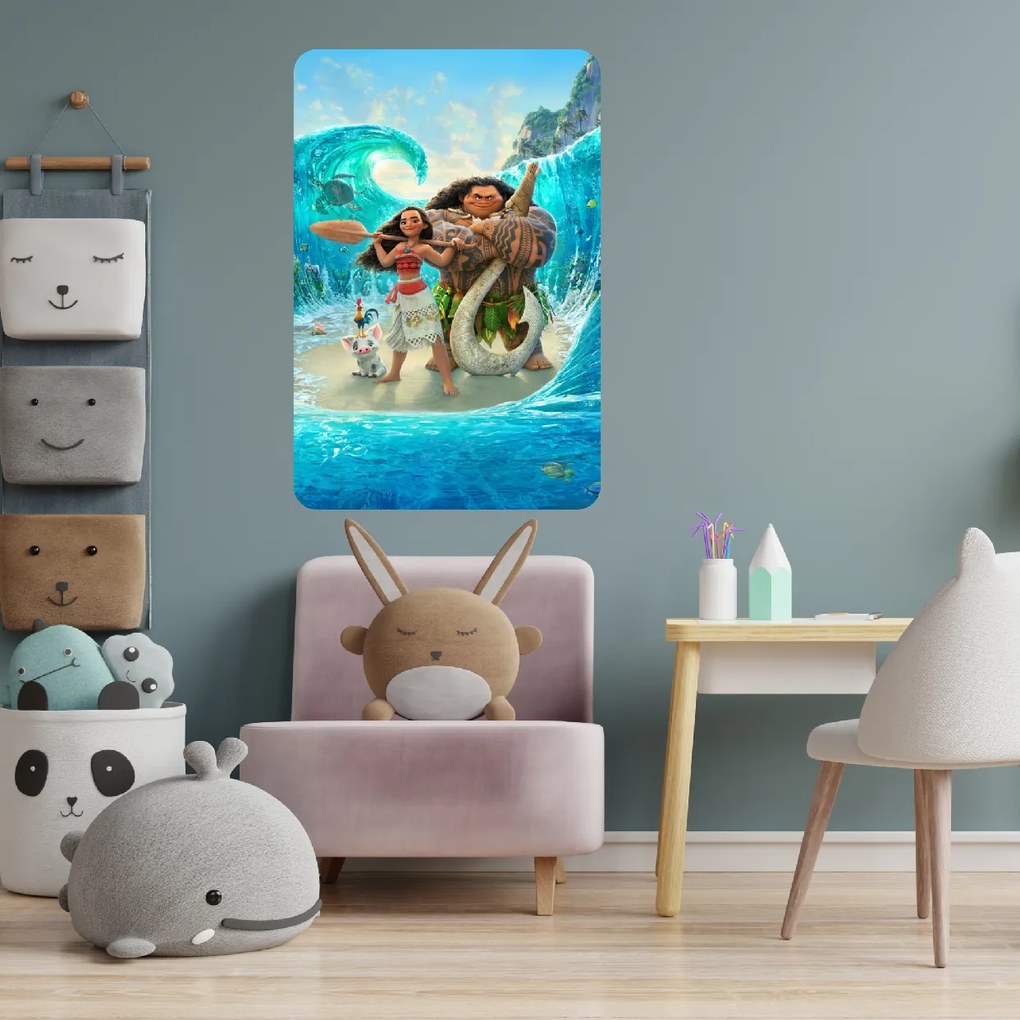 Textilná nálepka na stenu "Vaiana"