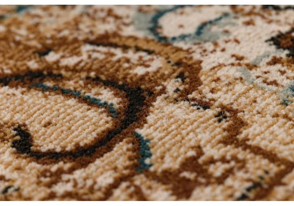 Vlnený kusový koberec Nuri hnedý 235x350cm
