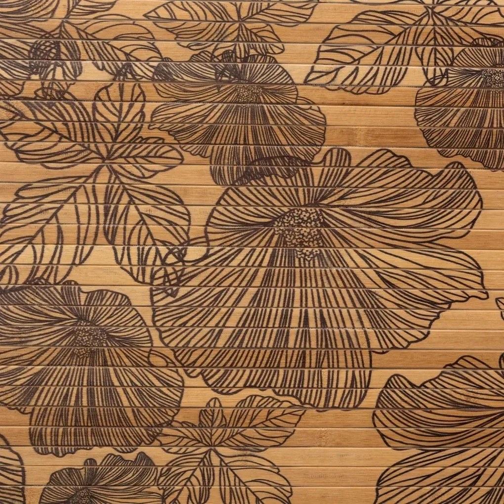 5five Simply Smart Predložka do kúpeľne Blackflower, 50x80 cm, čierna/hnedá