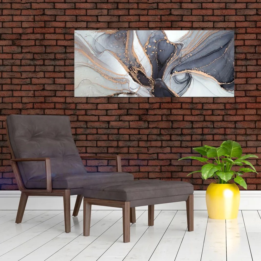 Obraz - Šedý mramor (120x50 cm)