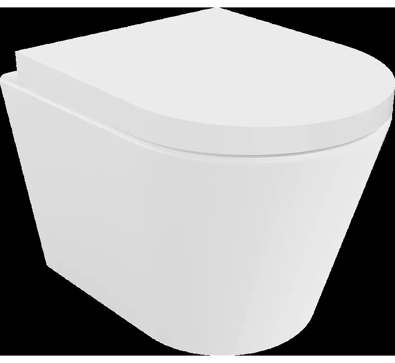 Mexen Rico WC misa Rimless s pomaly padajúcim sedátkom tvrdá, duroplast, biela - 30720200