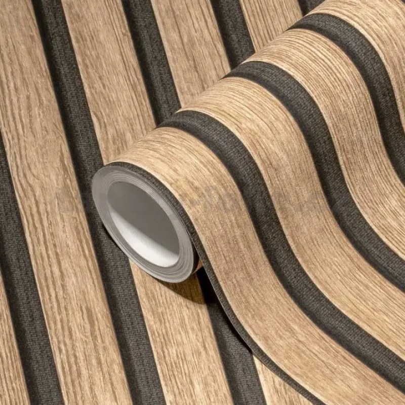 Vliesové tapety na stenu 39109-1, rozmer 10,05 m x 0,53 m, dekoračné stenové panely dub prírodný, A.S.Création