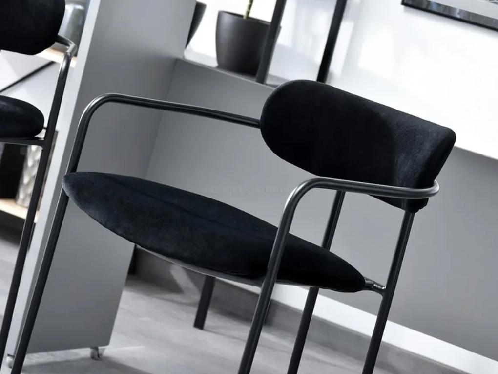 Dizajnová barová stolička ENZZO čierna