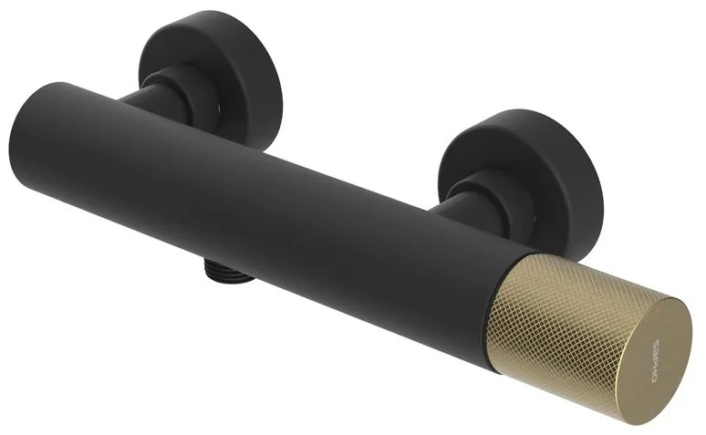 Sapho Sapho, ULTRATAP nástenná sprchová batéria, čierná mat/zlato mat, UT011TBG