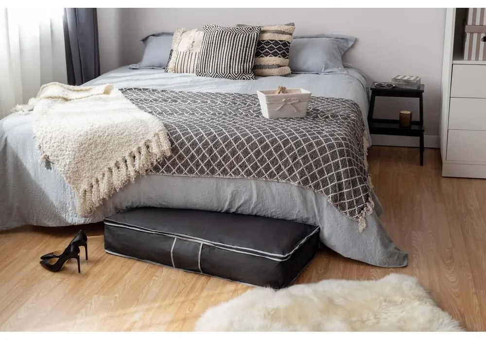 Čierny úložný box pod posteľ Compactor Underbed Box