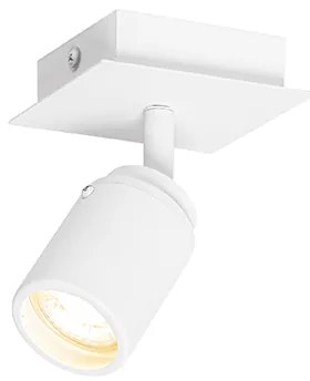 Moderný štvorcový biely kúpeľňový bodový reflektor IP44 - Ducha
