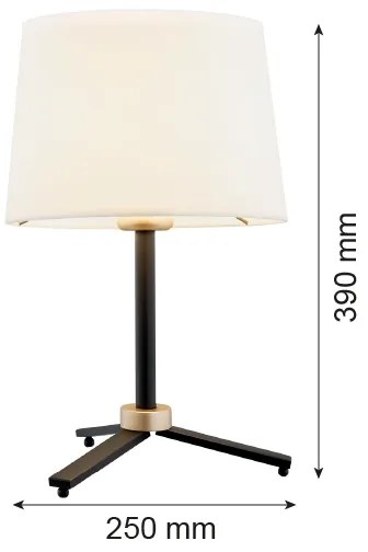 Argon 8319 - Stolná lampa CAVALINO 1xE27/15W/230V 39 cm krémová/čierna