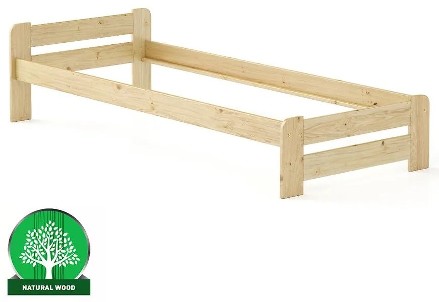 Posteľ borovica LK099–80x200 surová