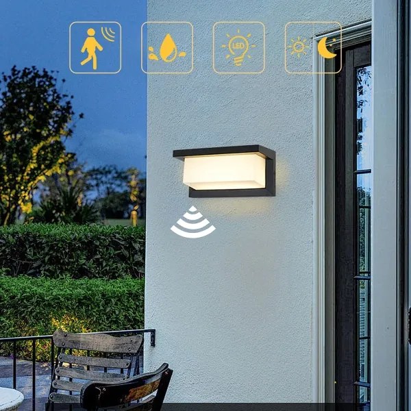 Brilagi - LED Solárne nástenné svietidlo so senzorom BRICKY LED/5W/6V IP65