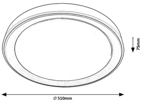 Rabalux 3510-LED RGB Stmievané stropné svietidlo EVEREST LED/40W/230V Wi-Fi + diaľkové ovládanie