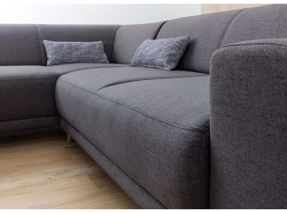 Sivá rozkladacia/s úložným priestorom rohová pohovka (ľavý roh/do L) Classy Sophie – Miuform