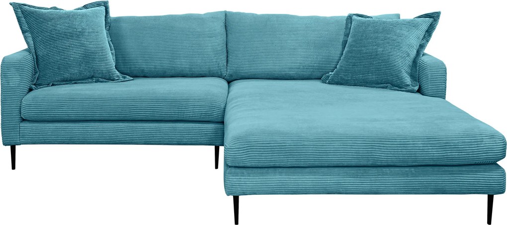 XXXLutz ROHOVÁ SEDAČKA, textil, svetlomodrá P & B - Sedačky - 002330003416