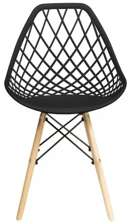 Sammer Štýlová jedálenská azúrová stolička v čiernej farbe DC AZUR-cierna,drevo