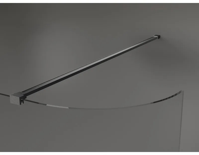 Mexen Kioto, sprchová zástena Walk-In 80 x 200 cm, 8mm číre sklo, grafitový profil, 800-080-101-66-06