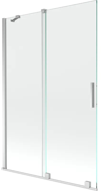 Mexen Velar, 2-krídlová posuvná vaňová zástena 120 x 150 cm, 8mm číre sklo, chrómový profil, 896-120-000-01-01