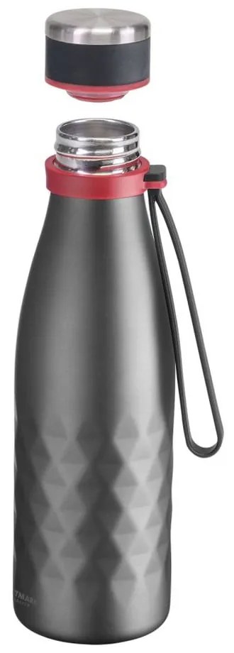 Sivá cestovná silikónovo-antikorová fľaša 550 ml Viva – Westmark