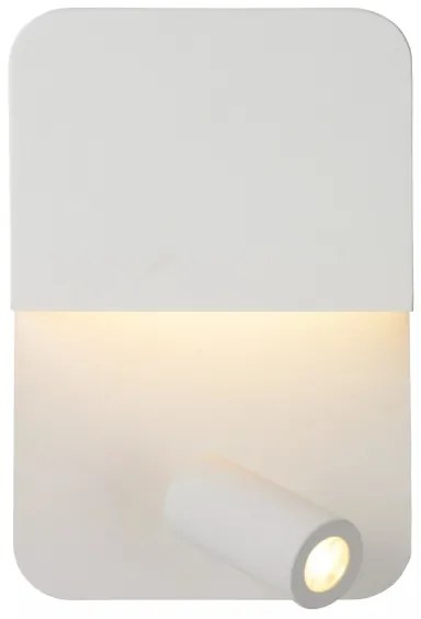 Lucide 79200/08/31 - LED Nástenné svietidlo BOXER LED/5W/230V + LED/5W USB biela