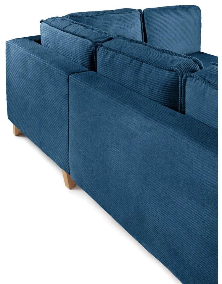 Modrá menčestrová rozkladacia rohová pohovka (pravý roh) Tori – Bonami Selection