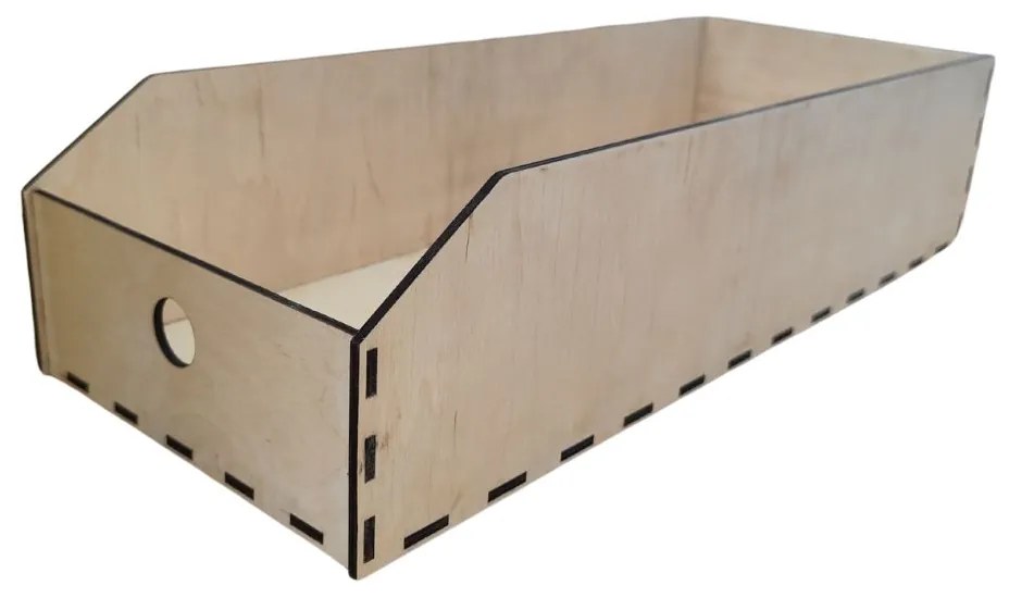 Úložný box, drevený 20x50x12cm - do špajzy aj do skrine VASKY20