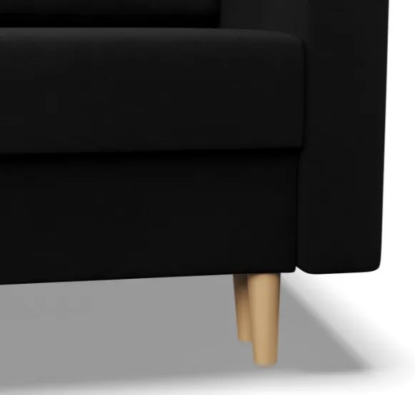 Trojmiestna rozkladacia sedačka BLANK Comfort čierna