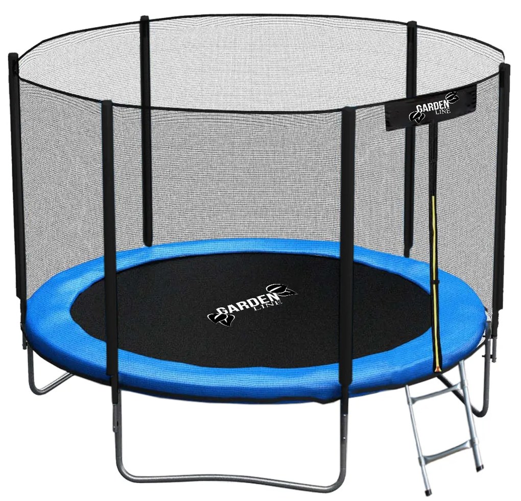 Trampolína s vonkajšou sieťou 252 cm Gardenline - modrá