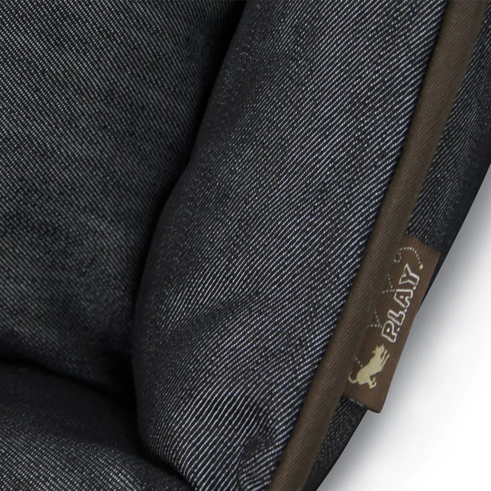 Tmavomodrý pelech pre psa 100x75 cm Lounge Bed Denim Medieval Blue / Dark Chocolate L – P.L.A.Y.