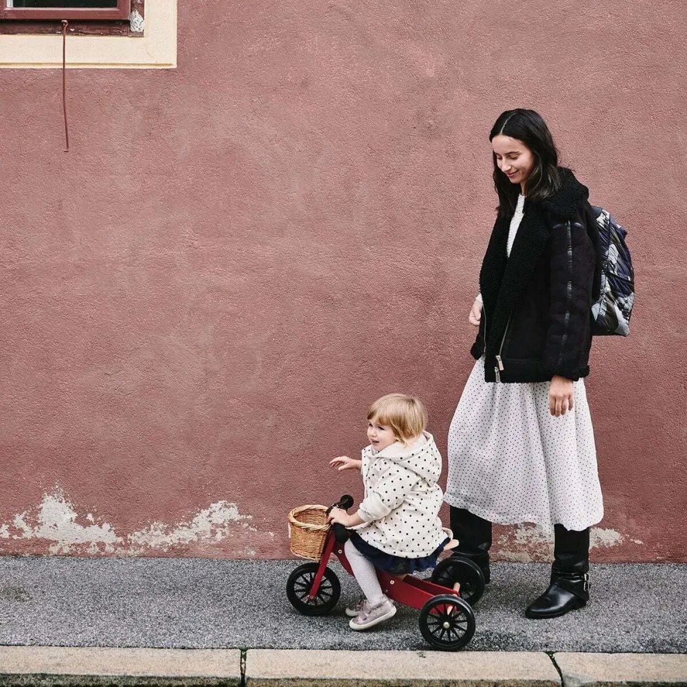 Drevené balančné odrážadlo Tiny Tot 2v1 červená