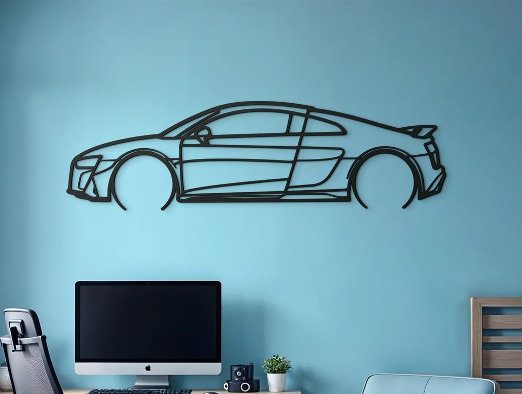 drevko Obraz na stenu R8 Coupé Rozmer obrazu: 24,5 x 86 cm, Farba dekorácie: Čierna