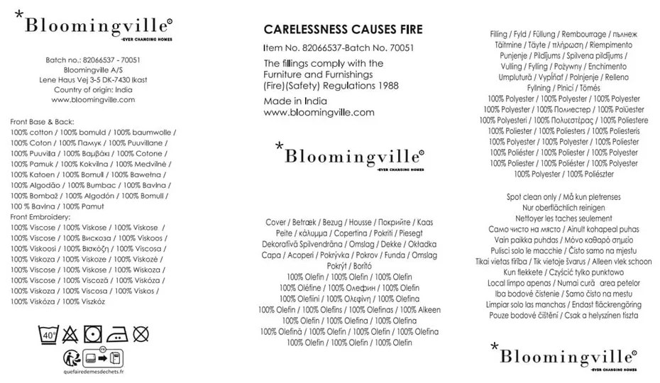 Bavlnený dekoračný vankúš 35x60 cm Aba – Bloomingville