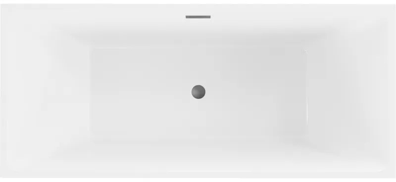 Mexen Lita, voľne stojaca vaňa 170 x 75 cm, biela, brúsený grafit prepad, 52121707500-95