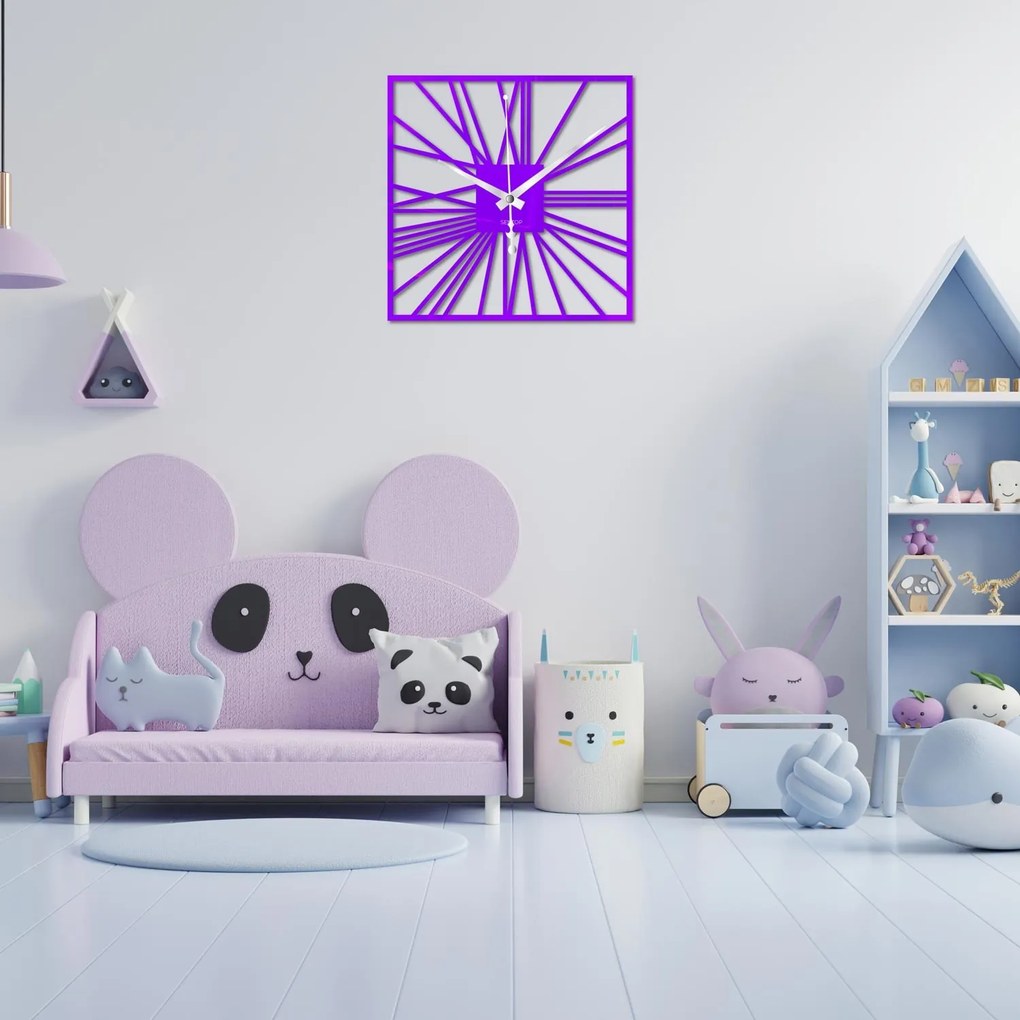 Nástenné hodiny z plexiskla - Sentop | X0111 | farebné: Šedá kovová Ral 7005 Strieborné ručičky 30 cm 4242-71772 X0111