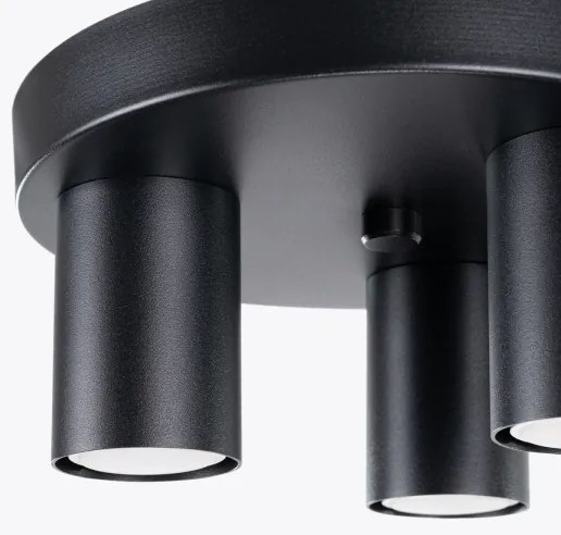 Sollux SL.1466 - Bodové svietidlo LAGOS 3xGU10/10W/230V čierna