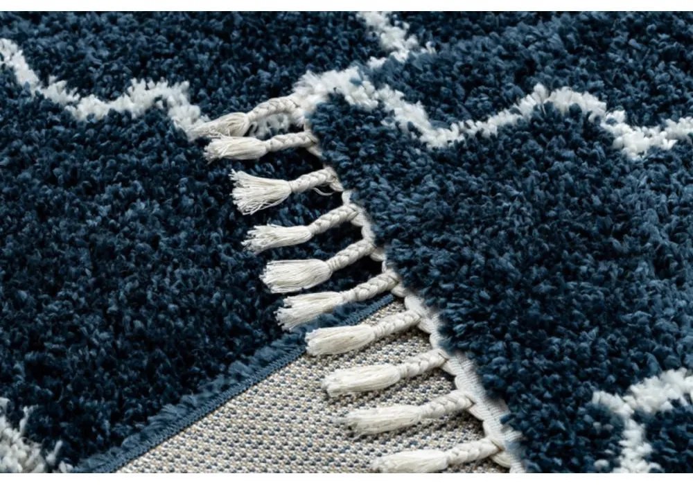 Kusový koberec Shaggy Leones modrý 200x290cm