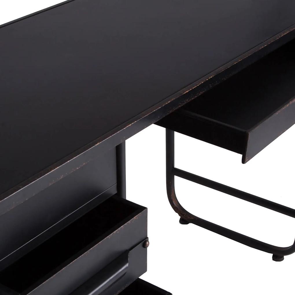 Pracovný stôl lanala 120 x 50 cm tmavo šedý MUZZA
