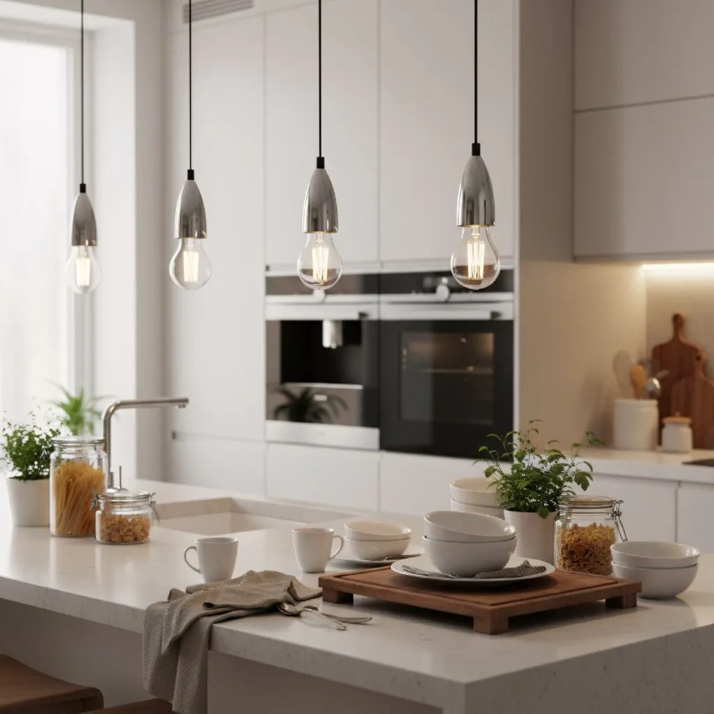 Toolight Toolight, stropná lampa závesná 1xE27, APP358-1CP, chróm, OSW-08424