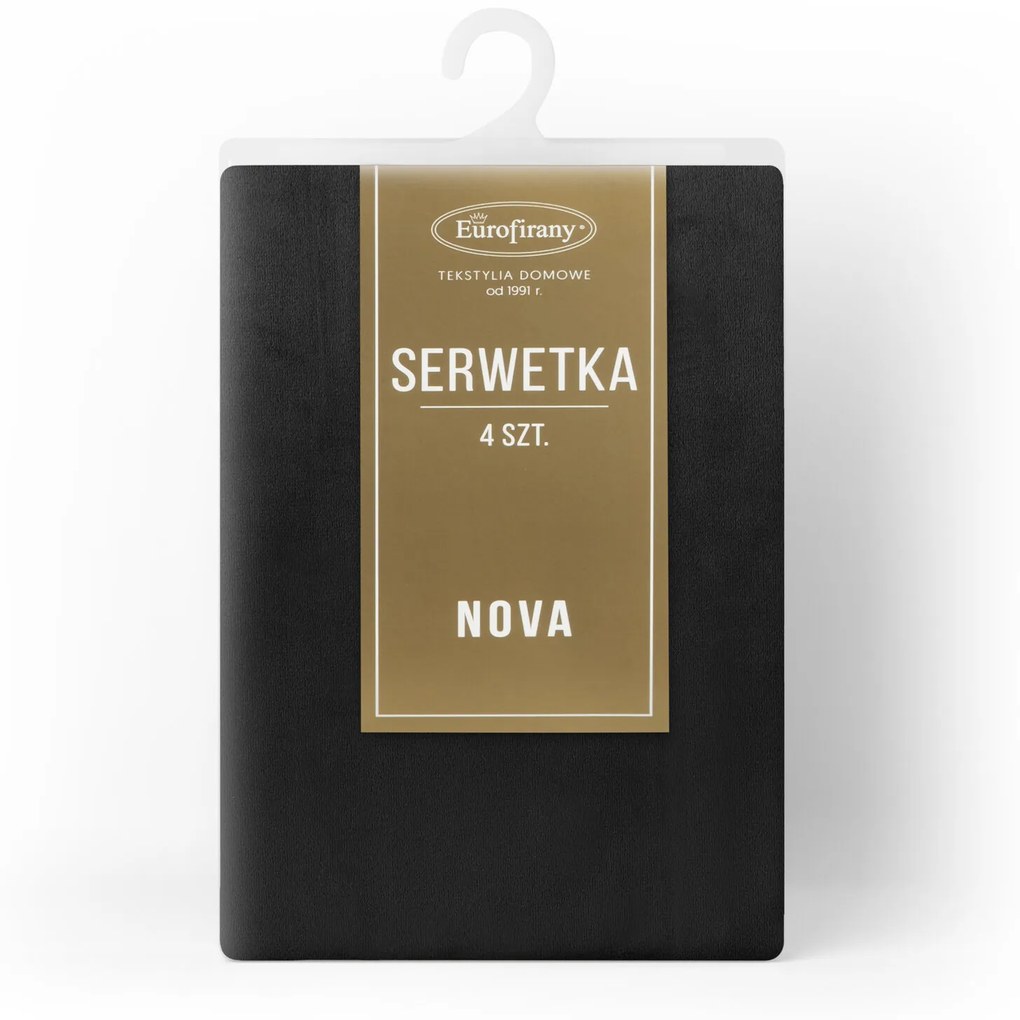 SADA 4 KS PRESTIERANIE NA STÔL MELINDA 40X30 CM ČIERNA