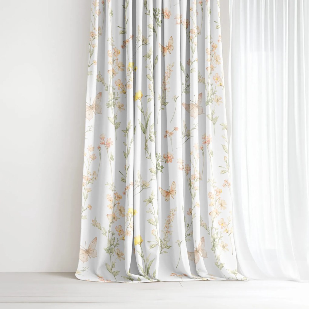 Goldea dekoračný záves - motýlia záhrada 220x150 cm