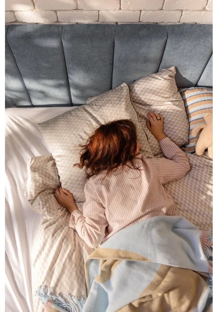 Modrá boxspring posteľ 160x200 cm Olia Bold Line – Bonami Selection