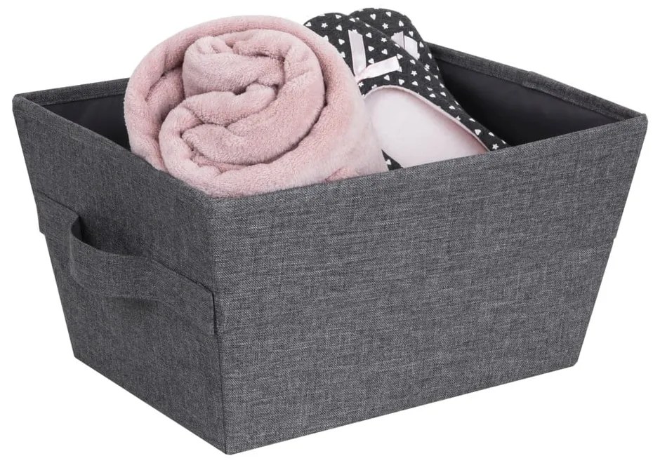 Sivý úložný koš Bigso Box of Sweden Tap, 26 x 19 cm