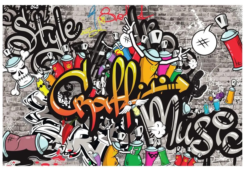 Tapeta farebné graffiti