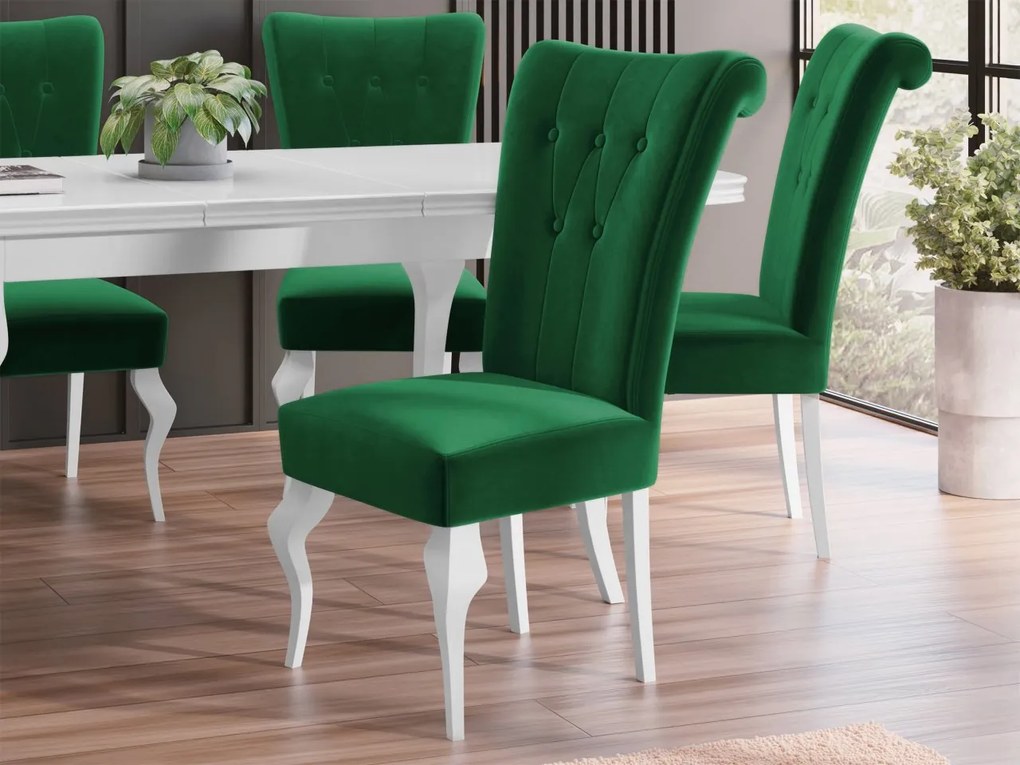 Jedálenská stolička ST63, Dostupné poťahy: Magic Velvet 2217, Farby: biela