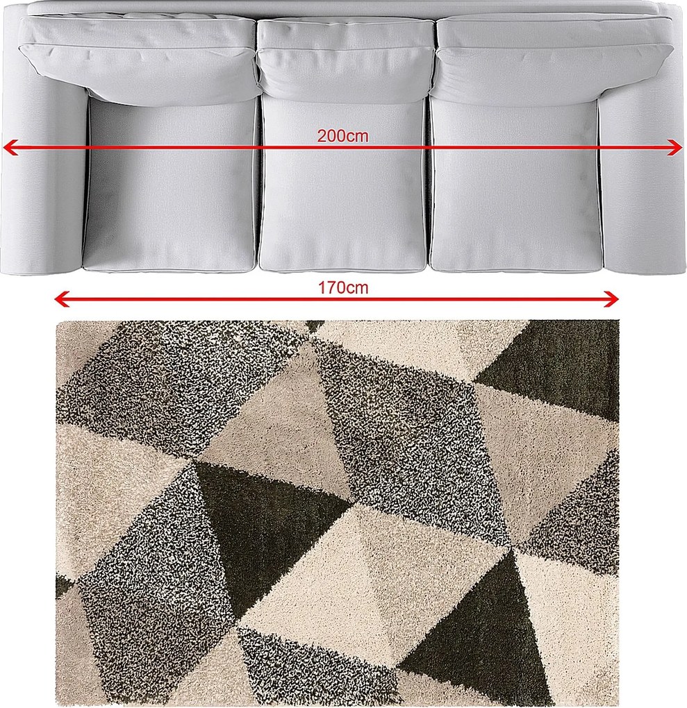 Koberec Royal beige/jungle green 120x170cm