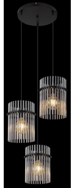 Globo 15698-3HR - Luster na lanku GORLEY 3xE27/60W/230V pr. 47 cm čierna