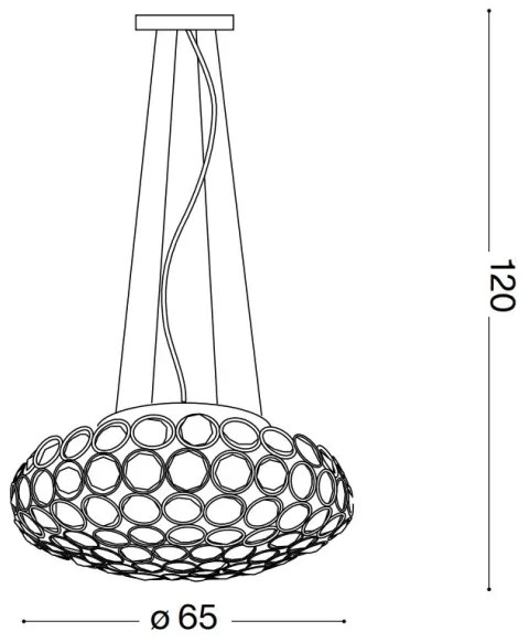 Ideal Lux - LED Krištáľový luster na lanku KING 12xG9/3W/230V pr. 65 cm chróm