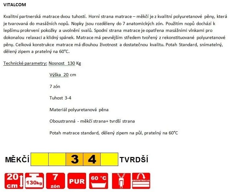 matrac Vitalcom, 80