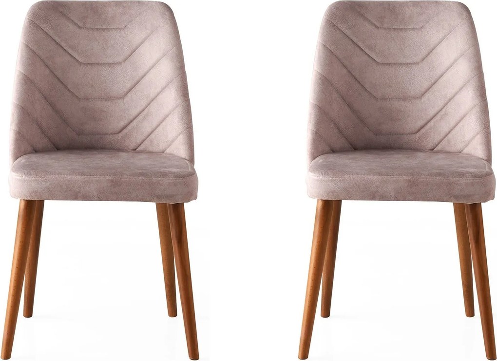 Sada 2 ks jídelních židlí Dallas 555 V2 ořech/béžová